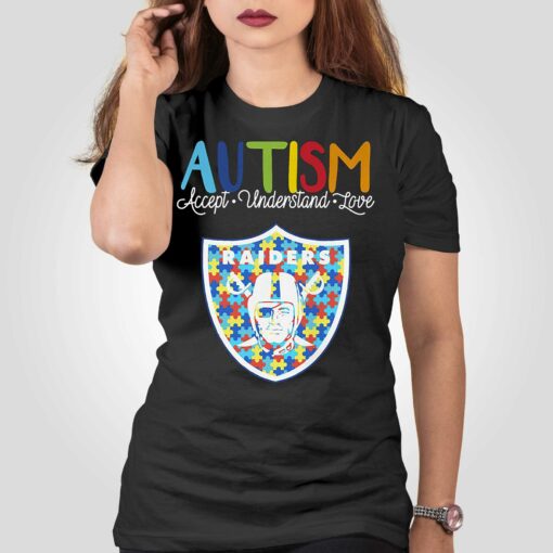 Las Vegas Raiders Nfl Autism Awareness Accept Understand Love Shirt