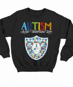 Las Vegas Raiders Nfl Autism Awareness Accept Understand Love Shirt 4