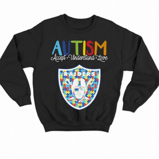 Las Vegas Raiders Nfl Autism Awareness Accept Understand Love Shirt