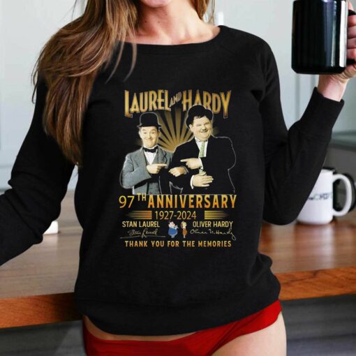 Laurel And Hardy 97th Anniversary 1927 – 2024 Thank You For The Memories T-shirt