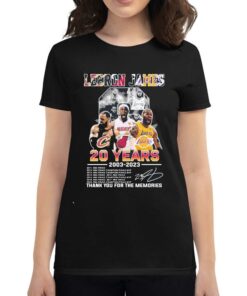 Lebron James 20 Years 2003-2023 La Lakers Miami Heat Cleveland Cavaliers Signatures Shirt Lebron James 20 Years 2003-2023 La Lakers Miami Heat Cleveland Cavaliers Signatures Shirt