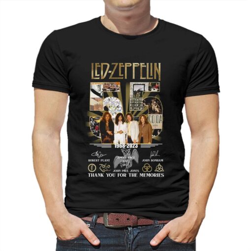 Led Zeppelin 55 Years Of 1968 – 2023 Thank You For The Memories T-shirt