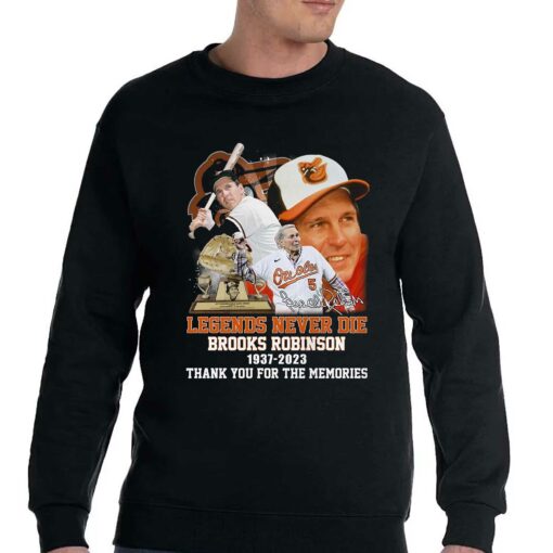 Legends Never Die Brooks Robinson 1937 – 2023 Thank You For The Memories T-shirt