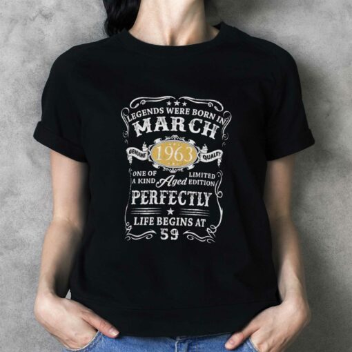 Legends Were Born In March 1963 59 Year Old T-shirt