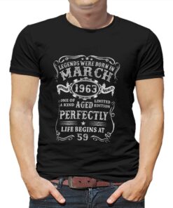 Legends Were Born In March 1963 59th Birthday T-shirt Legends Were Born In March 1963 59th Birthday T-shirt