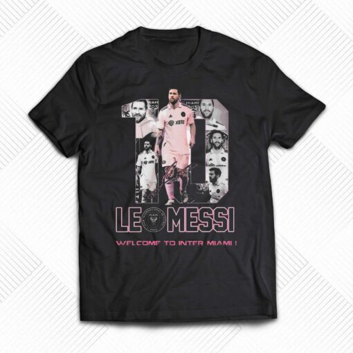 Leo Messi 2023 Welcome To Inter Miami Signatures T-shirt