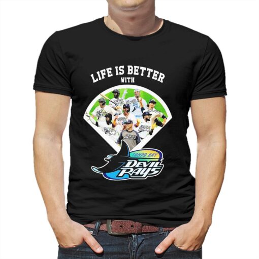 Life Is Better With Tampa Bay Devilrays Signatures Shirt