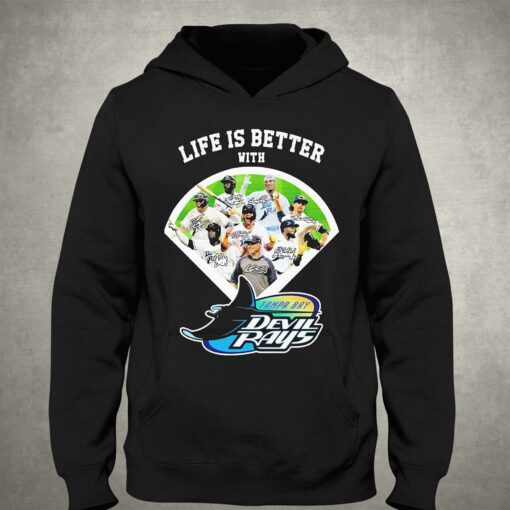 Life Is Better With Tampa Bay Devilrays Signatures Shirt