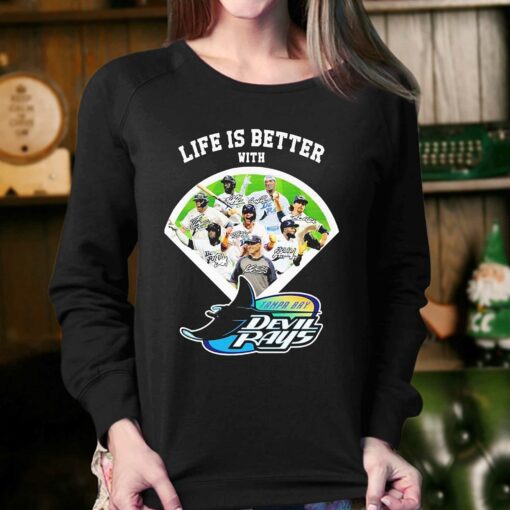 Life Is Better With Tampa Bay Devilrays Signatures Shirt