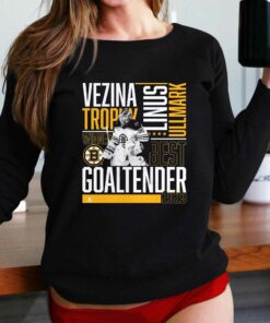 Linus Ullmark Boston Bruins Fanatics Branded 2023 Vezina Trophy Winner T-shirt Linus Ullmark Boston Bruins Fanatics Branded 2023 Vezina Trophy Winner T-shirt