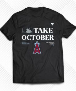 Los Angeles Angels Fanatics Branded 2023 Postseason Locker Room T-shirt Los Angeles Angels Fanatics Branded 2023 Postseason Locker Room T-shirt