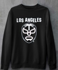 Los Angeles Baseball Lucha Mask Shirt 3 Los Angeles Baseball Lucha Mask Shirt 4