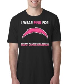 Los Angeles Chargers I Wear Pink For Breast Cancer Awareness Shirt Los Angeles Chargers I Wear Pink For Breast Cancer Awareness Shirt