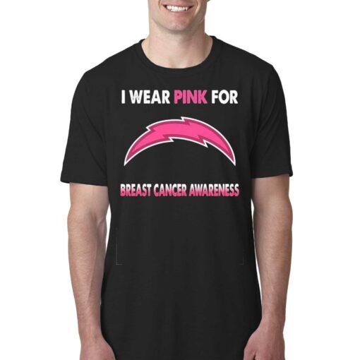 Los Angeles Chargers I Wear Pink For Breast Cancer Awareness Shirt