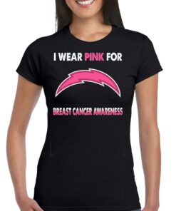 Los Angeles Chargers I Wear Pink For Breast Cancer Awareness Shirt Los Angeles Chargers I Wear Pink For Breast Cancer Awareness Shirt