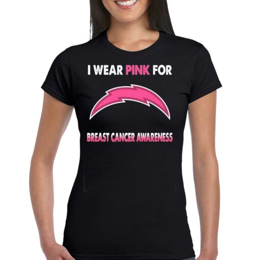 Los Angeles Chargers I Wear Pink For Breast Cancer Awareness Shirt