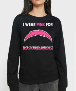 Los Angeles Chargers I Wear Pink For Breast Cancer Awareness Shirt 3 Los Angeles Chargers I Wear Pink For Breast Cancer Awareness Shirt 4
