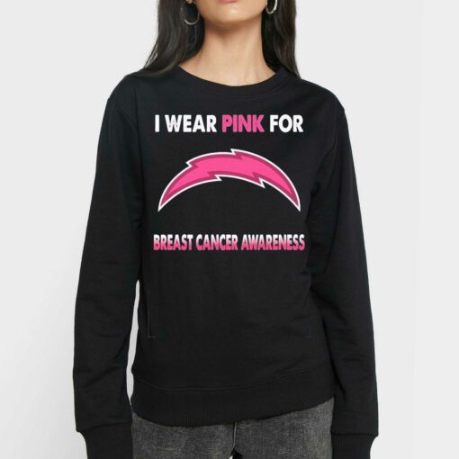 Los Angeles Chargers I Wear Pink For Breast Cancer Awareness Shirt