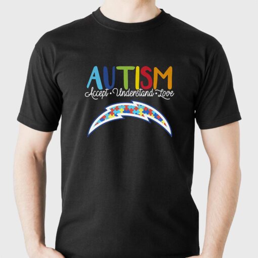 Los Angeles Chargers Nfl Autism Awareness Accept Understand Love Shirt