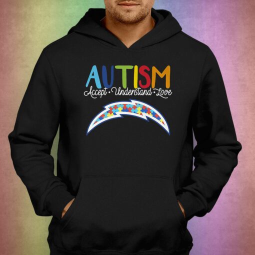 Los Angeles Chargers Nfl Autism Awareness Accept Understand Love Shirt