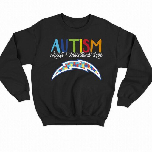 Los Angeles Chargers Nfl Autism Awareness Accept Understand Love Shirt