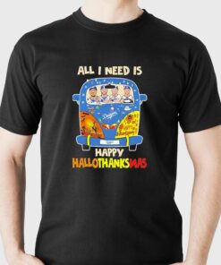 Los Angeles Dodgers Bus All I Need Is Happy Hallothanksmas 2023 T-shirt Los Angeles Dodgers Bus All I Need Is Happy Hallothanksmas 2023 T-shirt