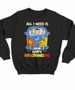 Los Angeles Dodgers Bus All I Need Is Happy Hallothanksmas 2023 T shirt 4