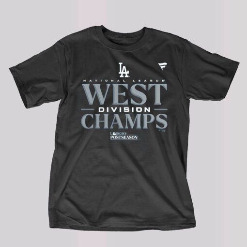 Los Angeles Dodgers Fanatics Branded 2023 Nl West Division Champions Locker Room T-shirt