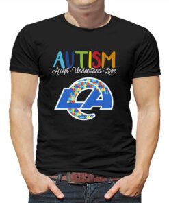 Los Angeles Rams Nfl Autism Awareness Accept Understand Love Shirt