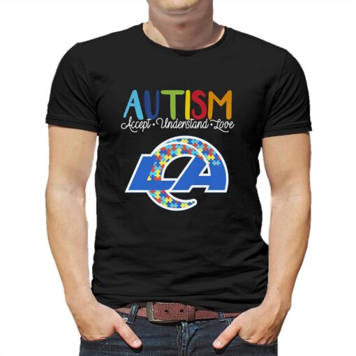 Los Angeles Rams Nfl Autism Awareness Accept Understand Love Shirt