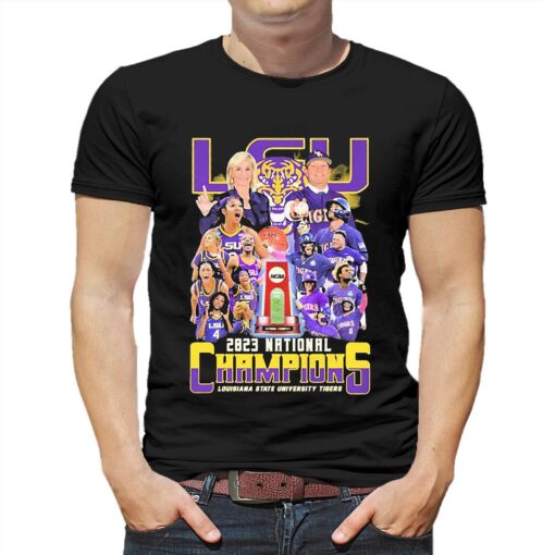 Louisiana State University Tigers Mens Baseball And Womens Basketball National Champions 2023 Shirt