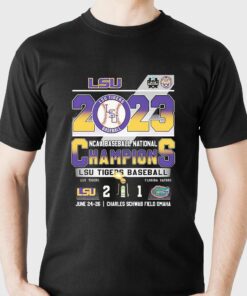 Lsu 2023 Ncaa Baseball National Champions Lsu Tigers 2-1 Florida Gators Shirt