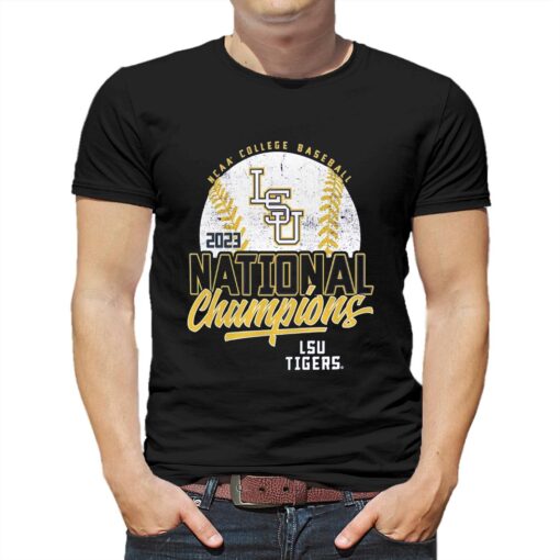 Lsu Tigers 2023 Ncaa Men’s Baseball College World Series Champions Distressed Baseball T-shirt