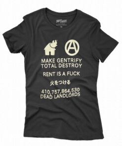 Make Gentrify Total Destroy Rent Is A Fuck T shirt 2