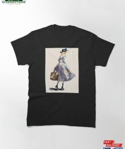 %22Fashion Forward In Paris%22 14A Naive Drawing Watercolor Woman Floral Illustration ...By Carraann Classic T Shirt Unisex Sweatshirt 2