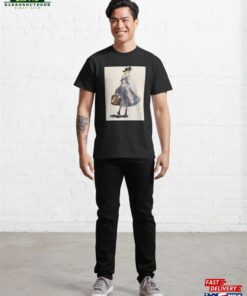 %22Fashion Forward In Paris%22 14A Naive Drawing Watercolor Woman Floral Illustration ...By Carraann Classic T Shirt Unisex Sweatshirt 3