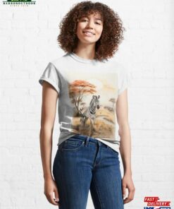 001 Cute Zebra In A Serengeti Scene Classic T-Shirt Hoodie