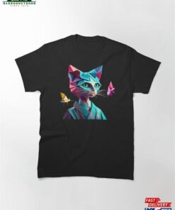 1 Cat In Paper Art Style Newest T Classic T-Shirt 1 Cat In Paper Art Style Newest T Classic T-Shirt