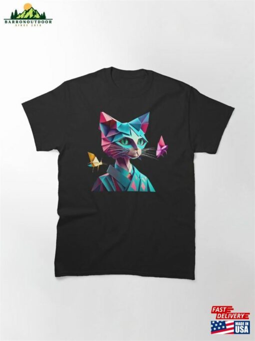 1 Cat In Paper Art Style Newest T Classic T-Shirt