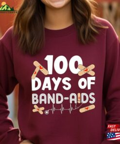 100 Days Of Band Aids Shirt School Nurse T-Shirt Classic 100 Days Of Band Aids Shirt School Nurse T-Shirt Classic