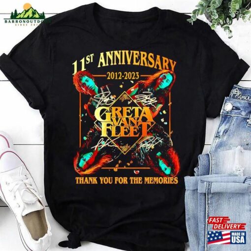 11St Anniversary 2012 2023 Greta Van Fleet T-Shirt Shirt Fan Gift Classic