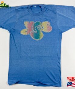1970'S Blue Yes Band T-Shirt Sweatshirt 2 1970S Blue Yes Band T Shirt Sweatshirt 3