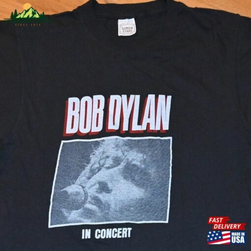 1981 Bob Dylan Vintage Rare 1980’S Concert’81 Usa Tour Original Rock Band Tee T Shirt (M Classic T-Shirt