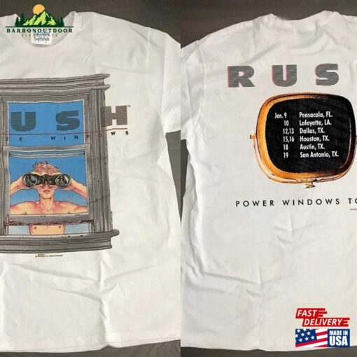 1985 Rush Power Windows Tour Concert T-Shirt Band Shirt Hoodie