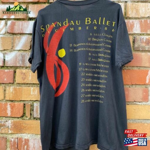 1986 Spandau Ballet December Tour Vintage T-Shirt True Classic