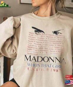 1987 Madonna Who'S That Girrl Shirt Tour Vintage Unisex Hoodie Shirts Sweatshirt 1