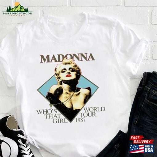 1987 Madonna Who’s That Girl World Tour T-Shirt Shirt Fan Gift Unisex