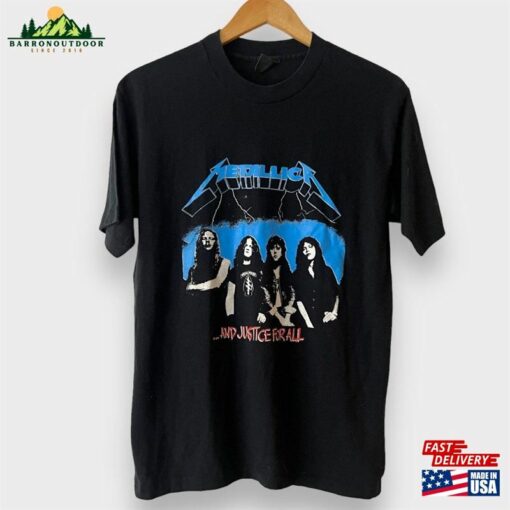 1988 Metallica And Justice For All Vintage Tour Band Rock Tee Shirt T-Shirt Hoodie