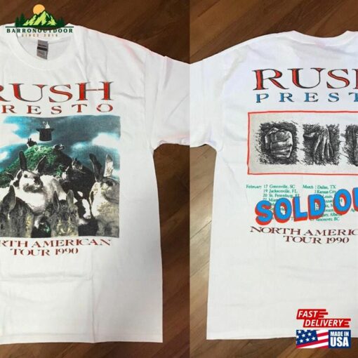 1990 Rush Presto North American Tour T-Shirt Sold Out Sweatshirt Hoodie