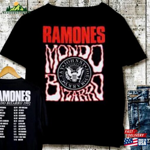 1992 Ramones Mondo Bizzaro Tour Shirt Vintage Unisex Gift Fans Band Hoodie